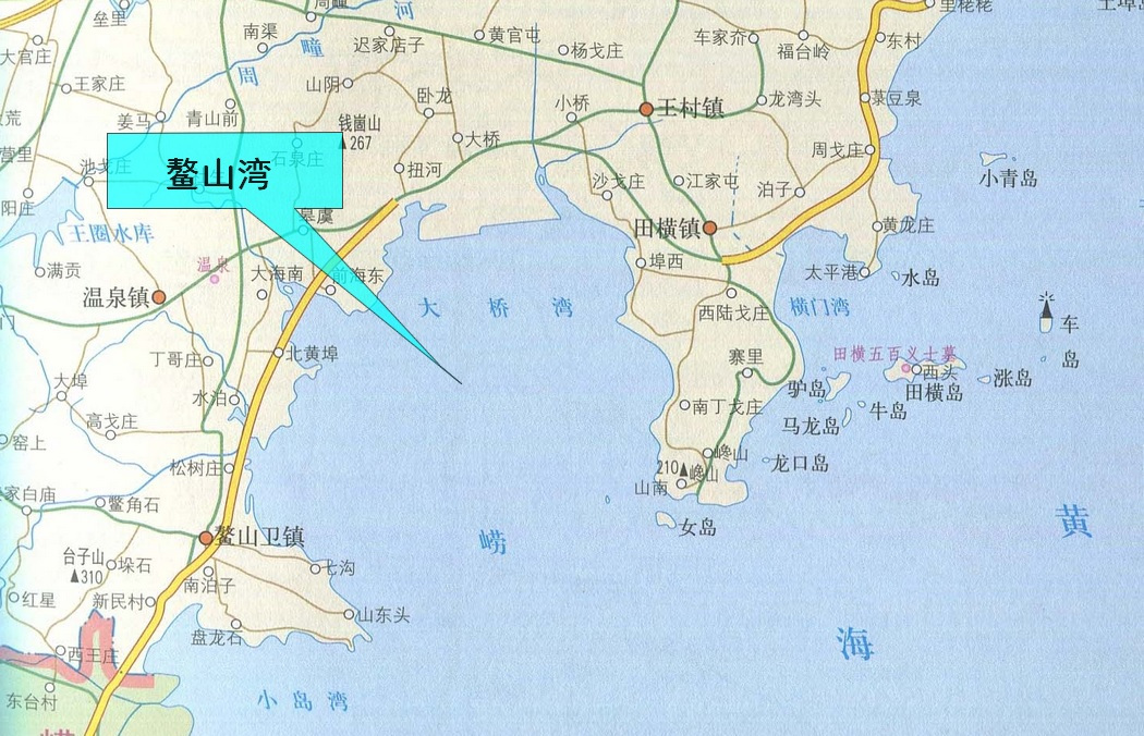 鳌山湾的位置及范围