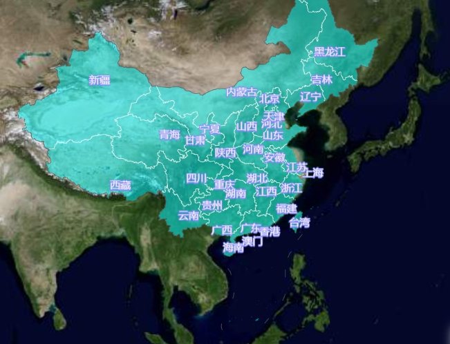 豌豆中国省级分布图 