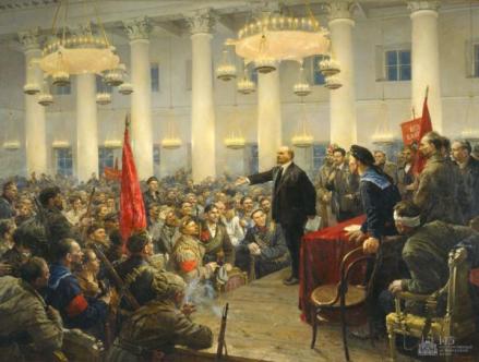 1917年11月列宁在全俄苏维埃第二次代表大会上讲话