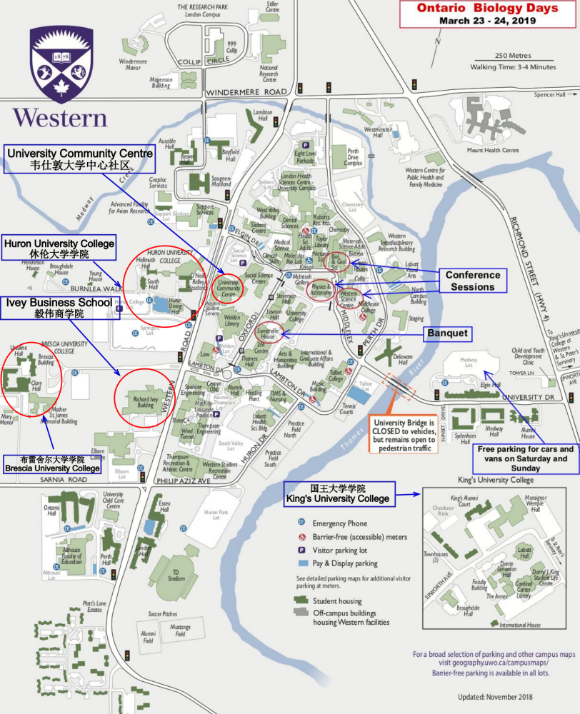 韦仕敦大学地图 