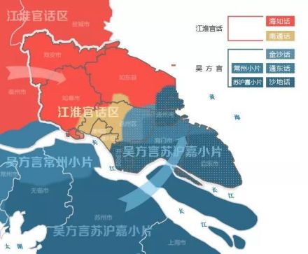 南通地区方言概图