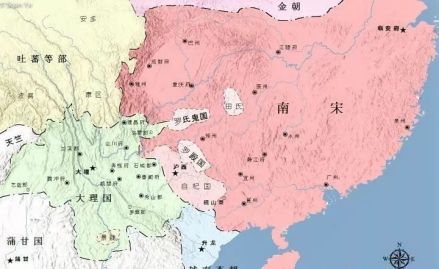 南宋时期罗氏鬼国位置图