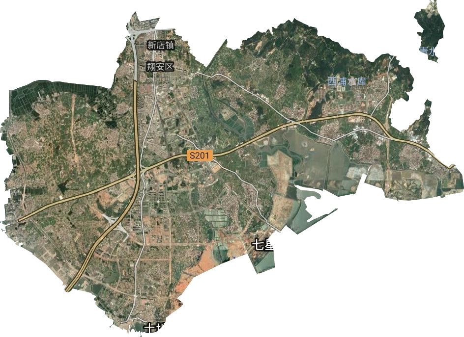 原新店街道卫星图