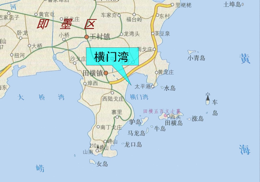 横门湾在即墨区的位置