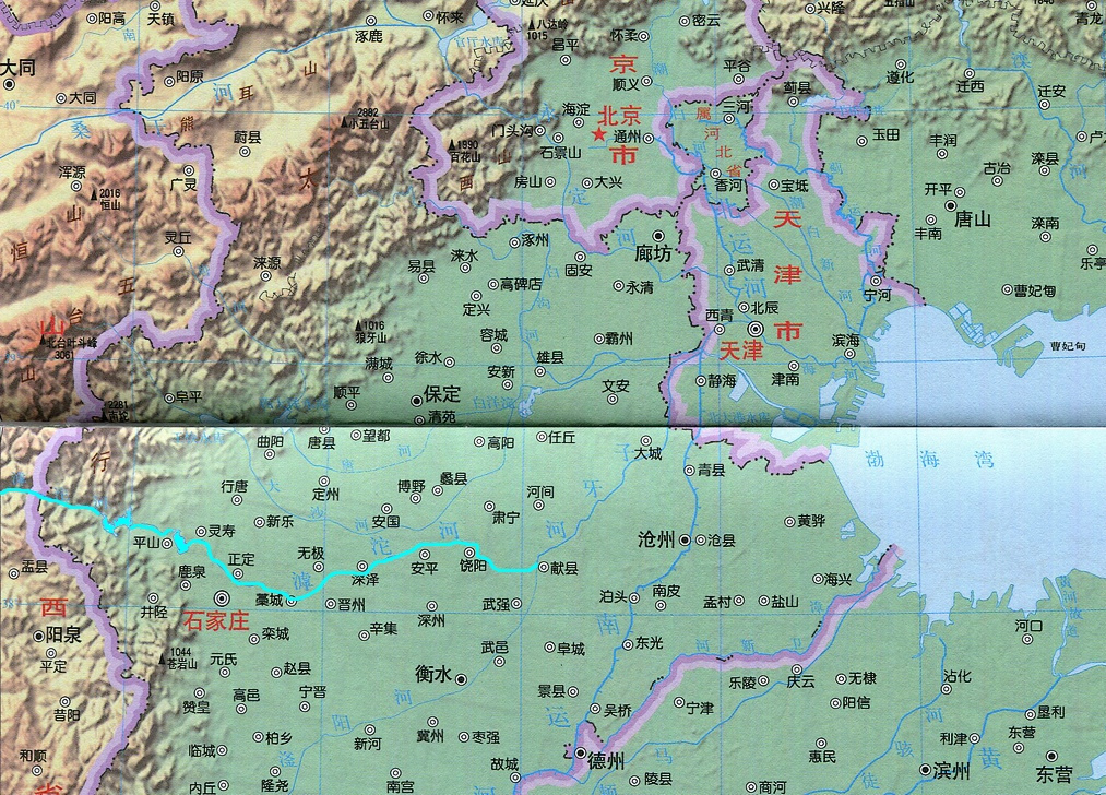 滹沱河在海河流域的位置