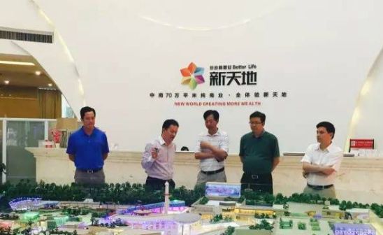 与湖南省体育局一些其他领导们一起去步步高梅溪新天地调研