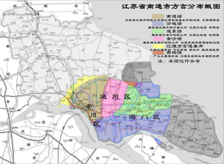 南通市区方言概图