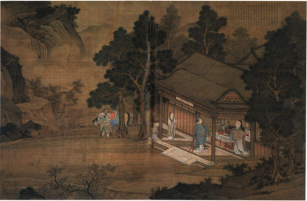 清黄应谌《屈原卜居图》