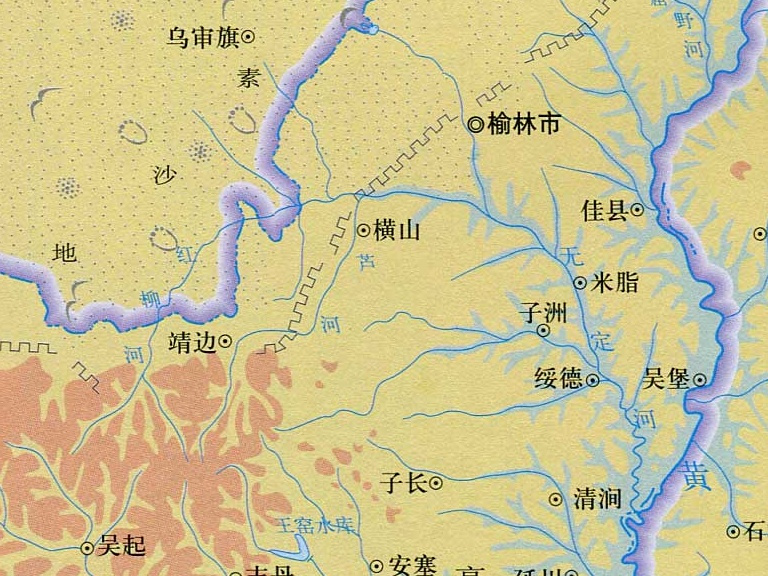 无定河位置及走向