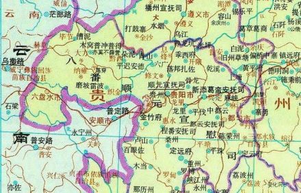 元代顺元路宣慰司地图