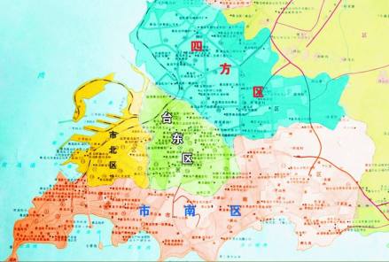 旧时青岛市市区区划图