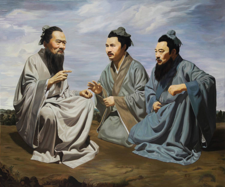 孔子与颜回、子路