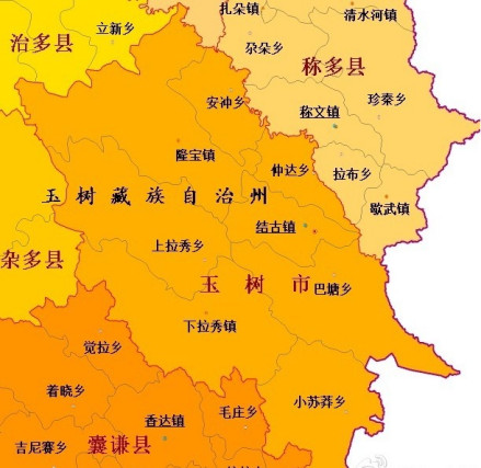 玉树市行政区划图