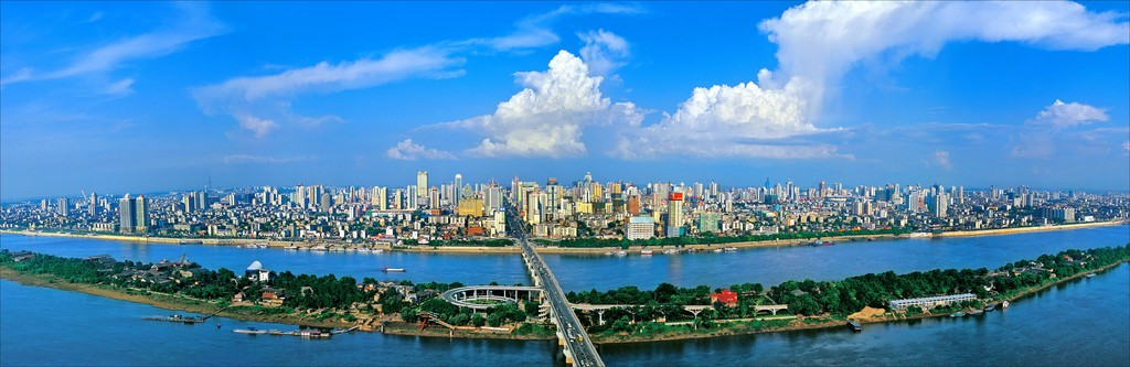 长沙橘子洲头全景