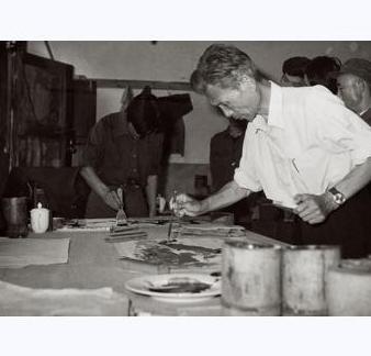 1984年秋，在四川江安指导当地画家作画