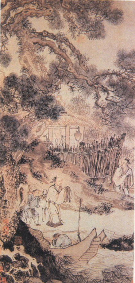 《柴门送客》 