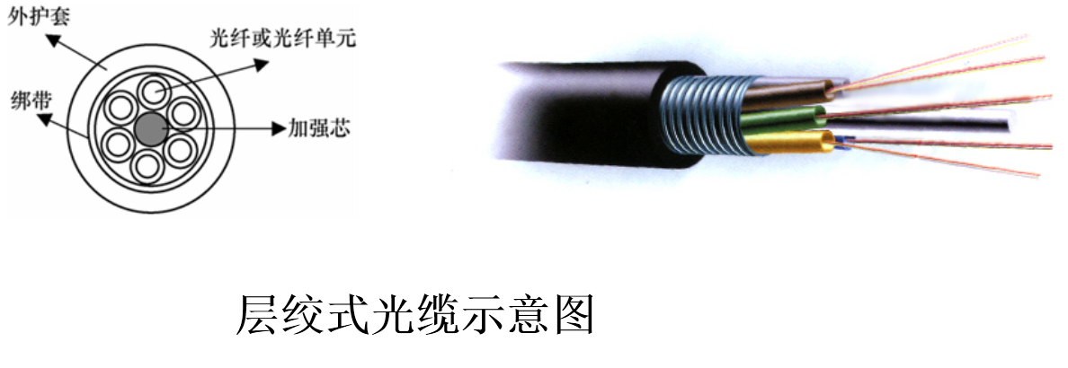 层绞式光缆示意图
