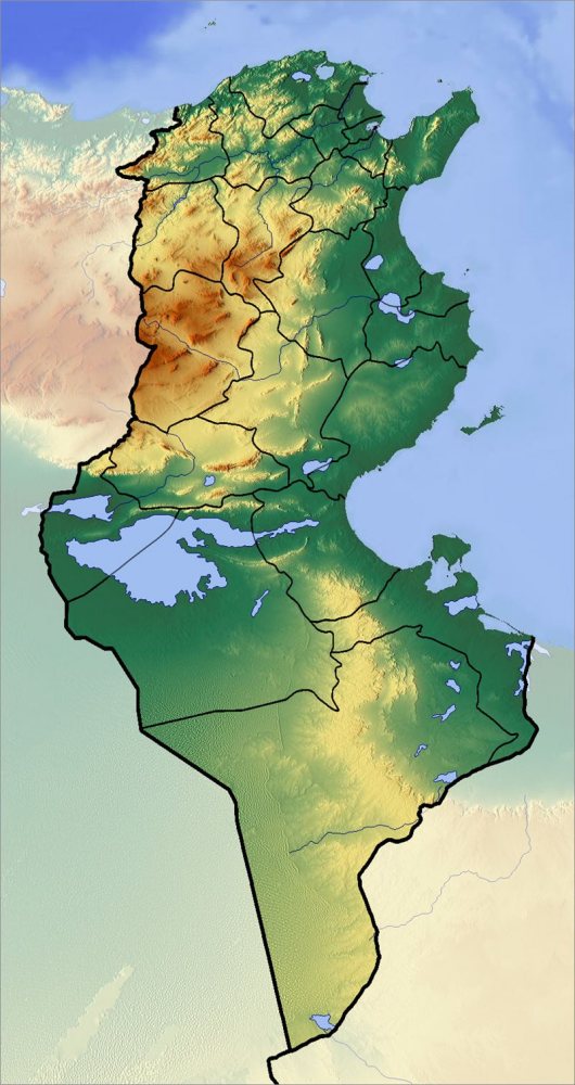 突尼斯地形图