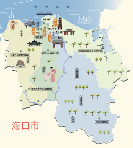 海口人文地图
