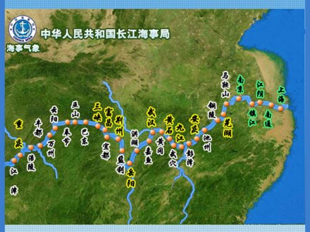 长江流域中下游卫星图