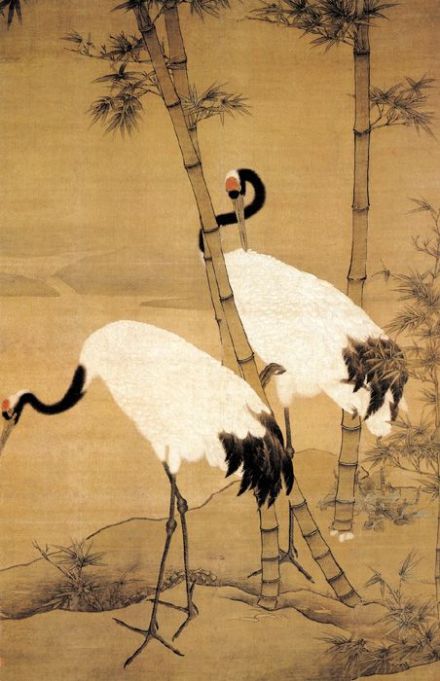 《双鹤图》， 边景昭