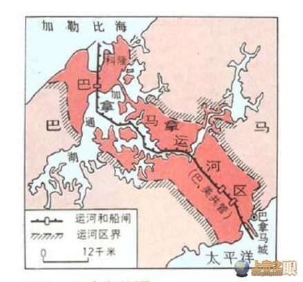 巴拿马运河地图