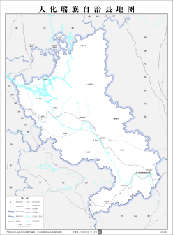 大化县标准地图