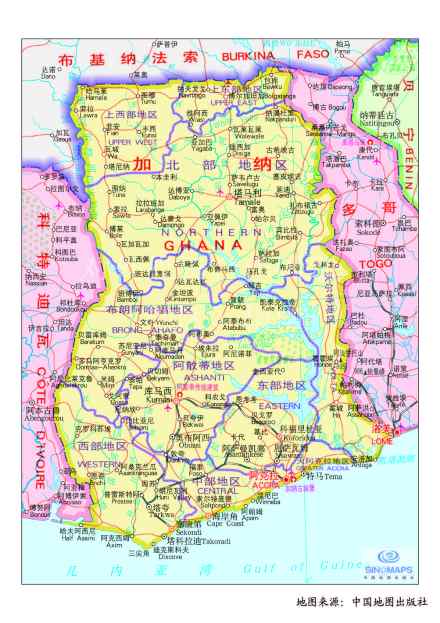 加纳地图