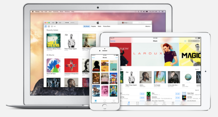 不同设备上的iTunes