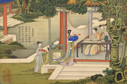国画孝事周姜 