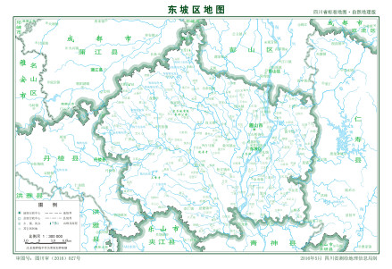 东坡区标准地图自然地理版