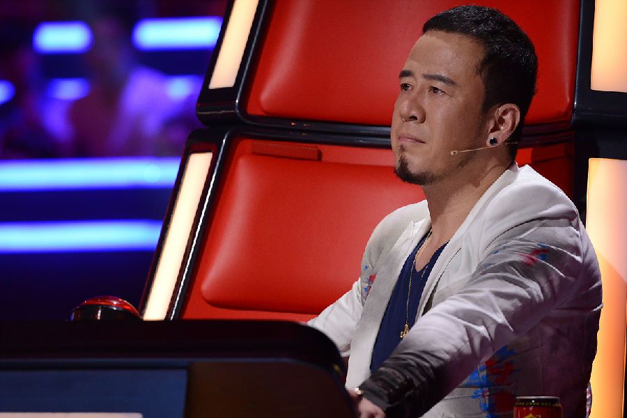杨坤参加《中国好声音》录制