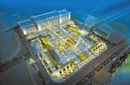 广元站站房和站前广场示意图