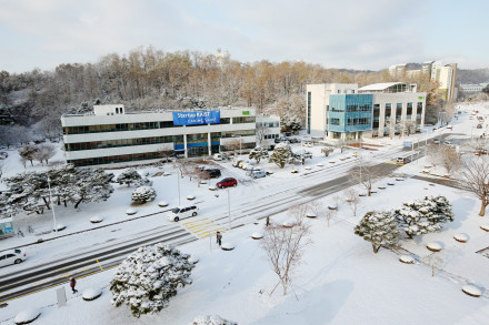 校园雪景