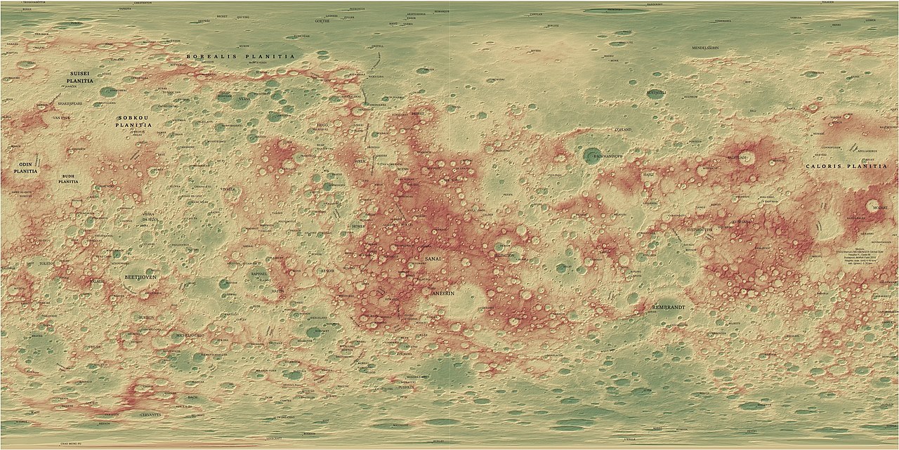水星地形图