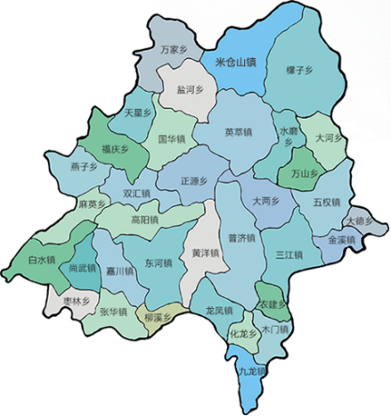 旺苍县行政区划图