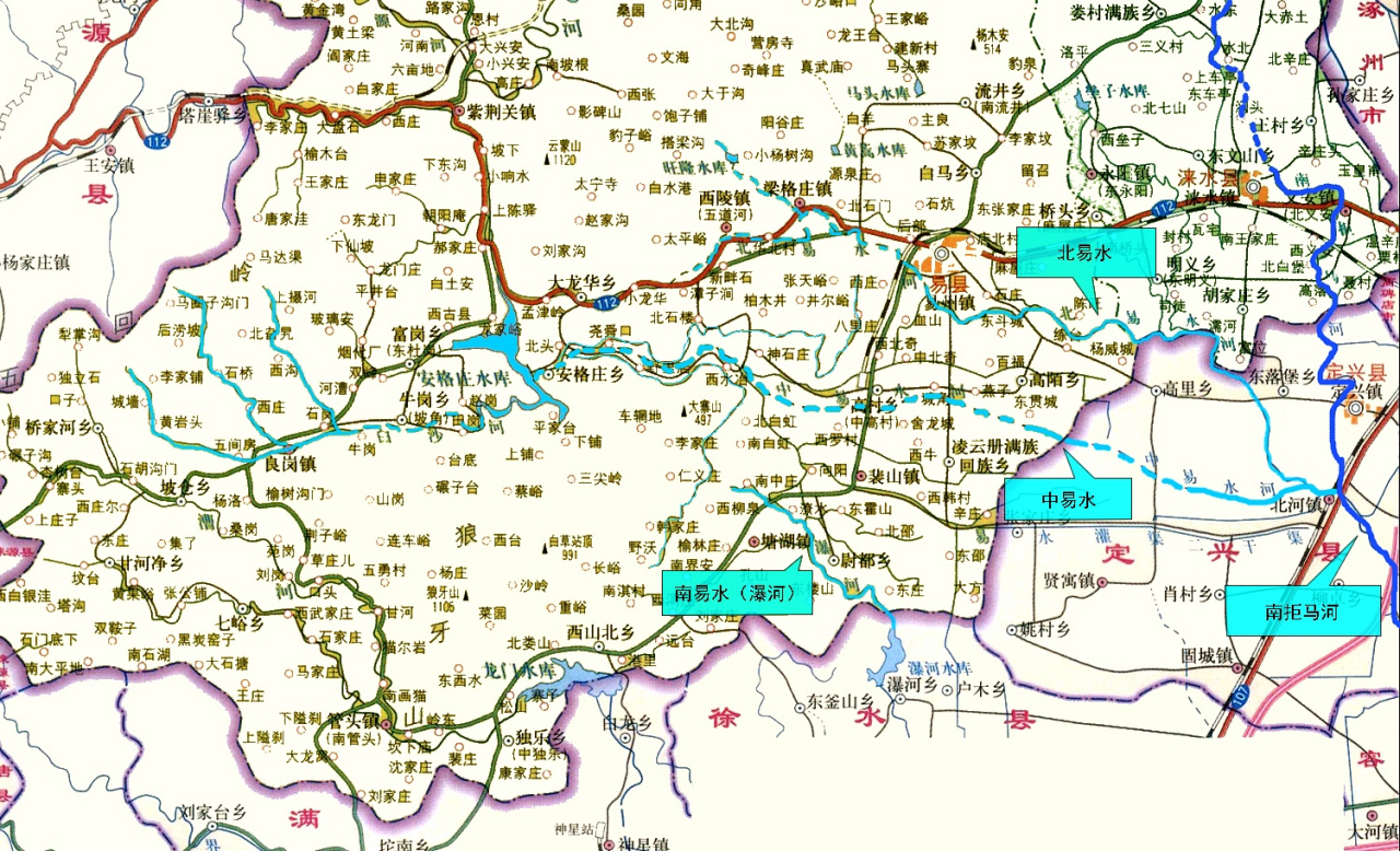 中易水水系构成