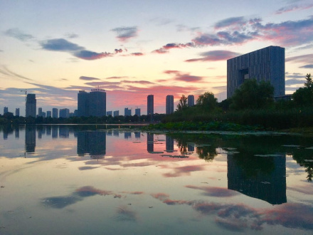 夕阳下的镇江