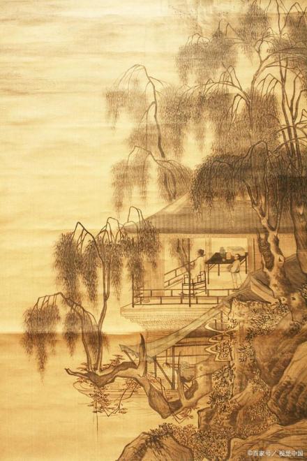 《落霞孤鹜图》，唐寅