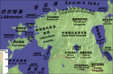 埃斯托尼亚地形图