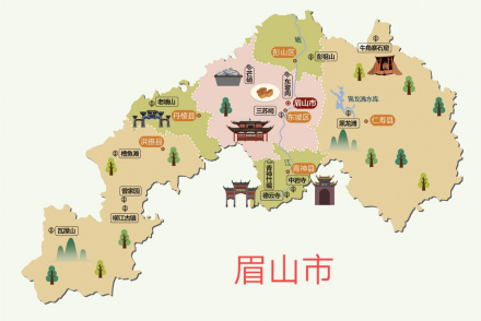 眉山人文地图