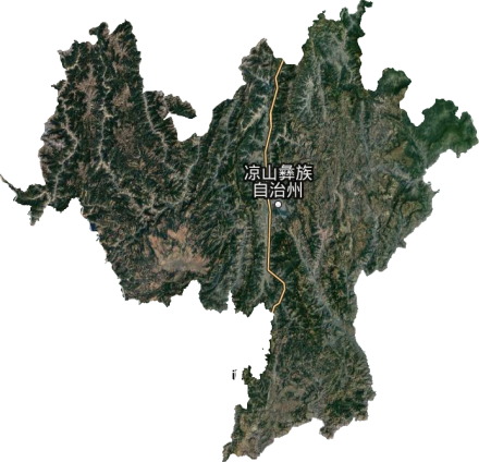 凉山彝族自治州卫星图