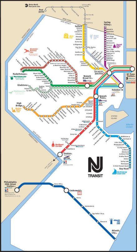 新泽西捷运路线图
