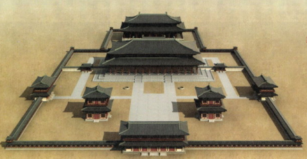 唐紫微宫乾元门，乾元殿，贞观殿