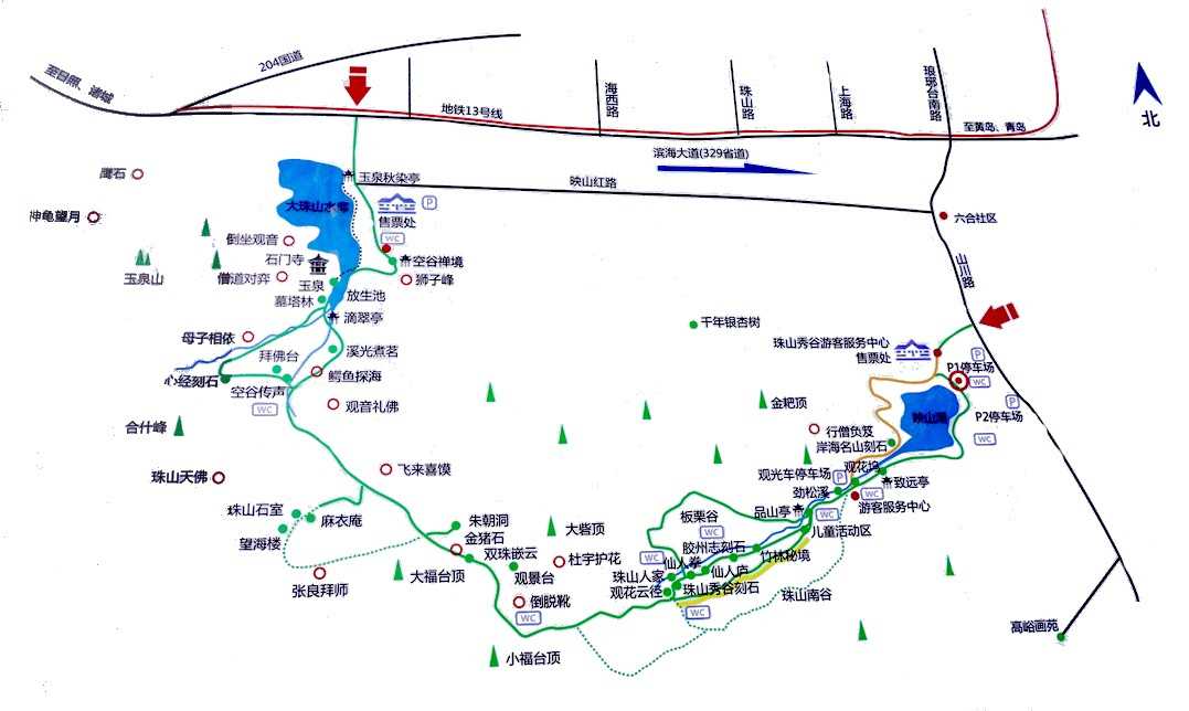大珠山景点分布