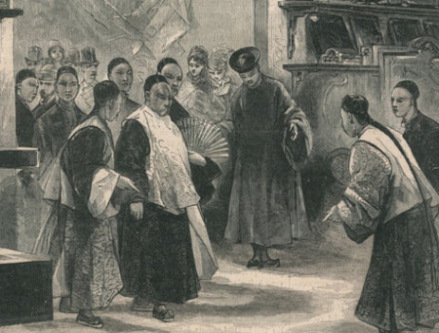 郭嵩焘参观法国世博会中国馆（法国画师绘）