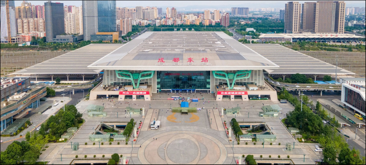 成都东站全景航拍