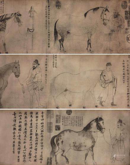 《五马图》，李公麟