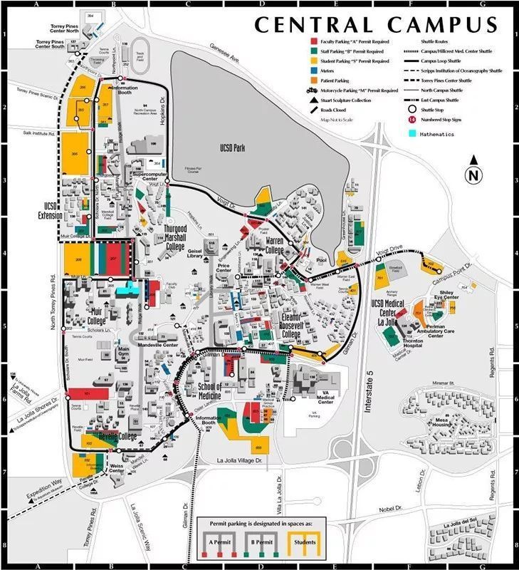 加州大学圣地亚哥分校校园地图