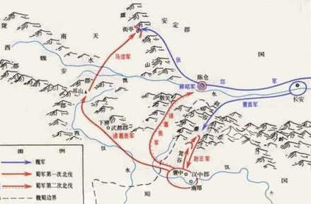 街亭之战形势图